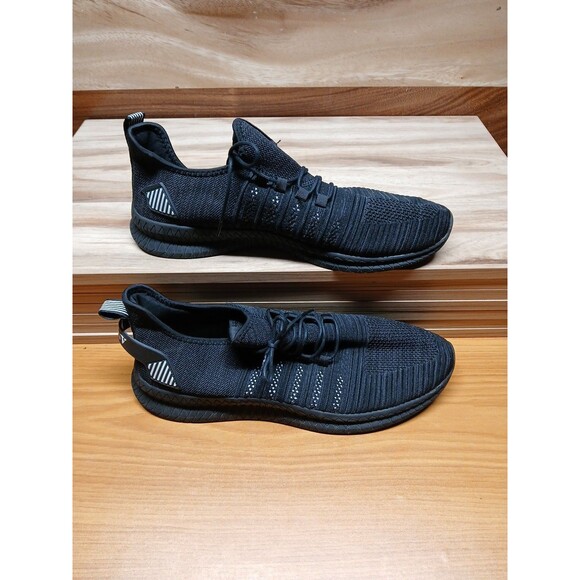 VNANV Black Slip On Designer Fashion Lace Running Shoes Sneakers Size 14 - Picture 9 of 15